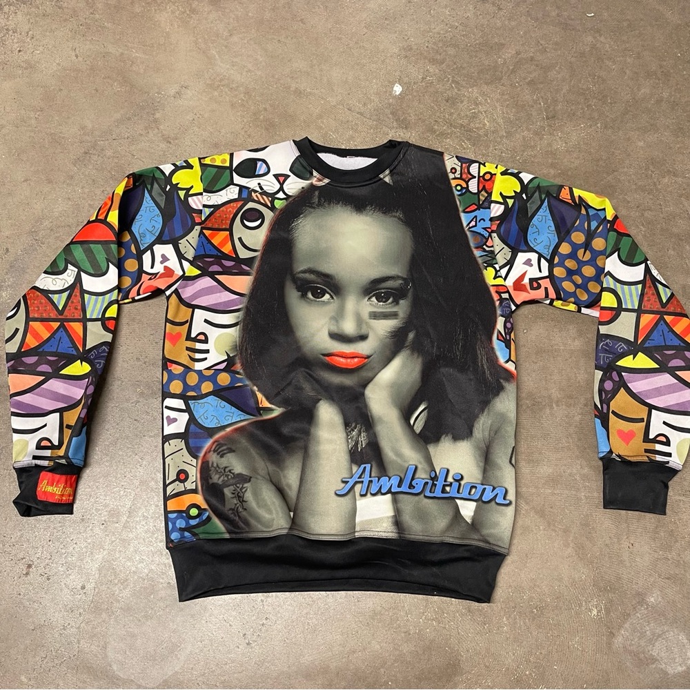 Ambition Women's Multicolor Graphic Sweater